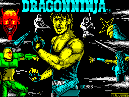 Dragon Ninja title screen for ZX Spectrum